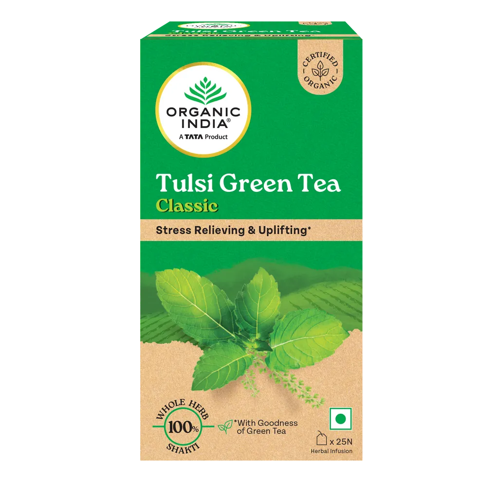 Tulasi Green Tea Sachet (25 Pc) -Oraganic India